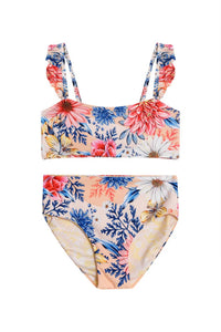 AGUA BENDITA Girls' Sky Ross Bikini in blue multi - kids' bikini - alternate view