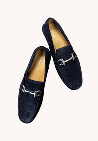 Salvatore Ferragamo - Men's Parigi Classic Gancini Bit Suede Driver Loafer