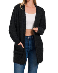Zenana - Popcorn Sweater Cardigan