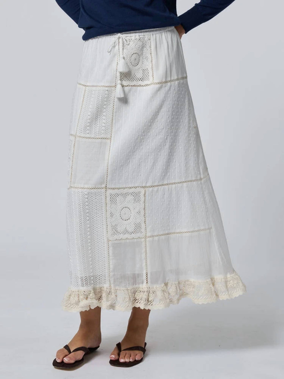 Lingua Franca - Louisa Heirloom Patchwork Maxi Skirt