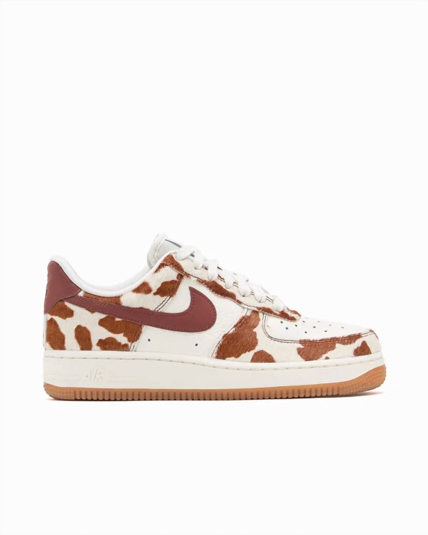 Nike - Women's Air Force 1 '07 Cow Print Top Sneakers