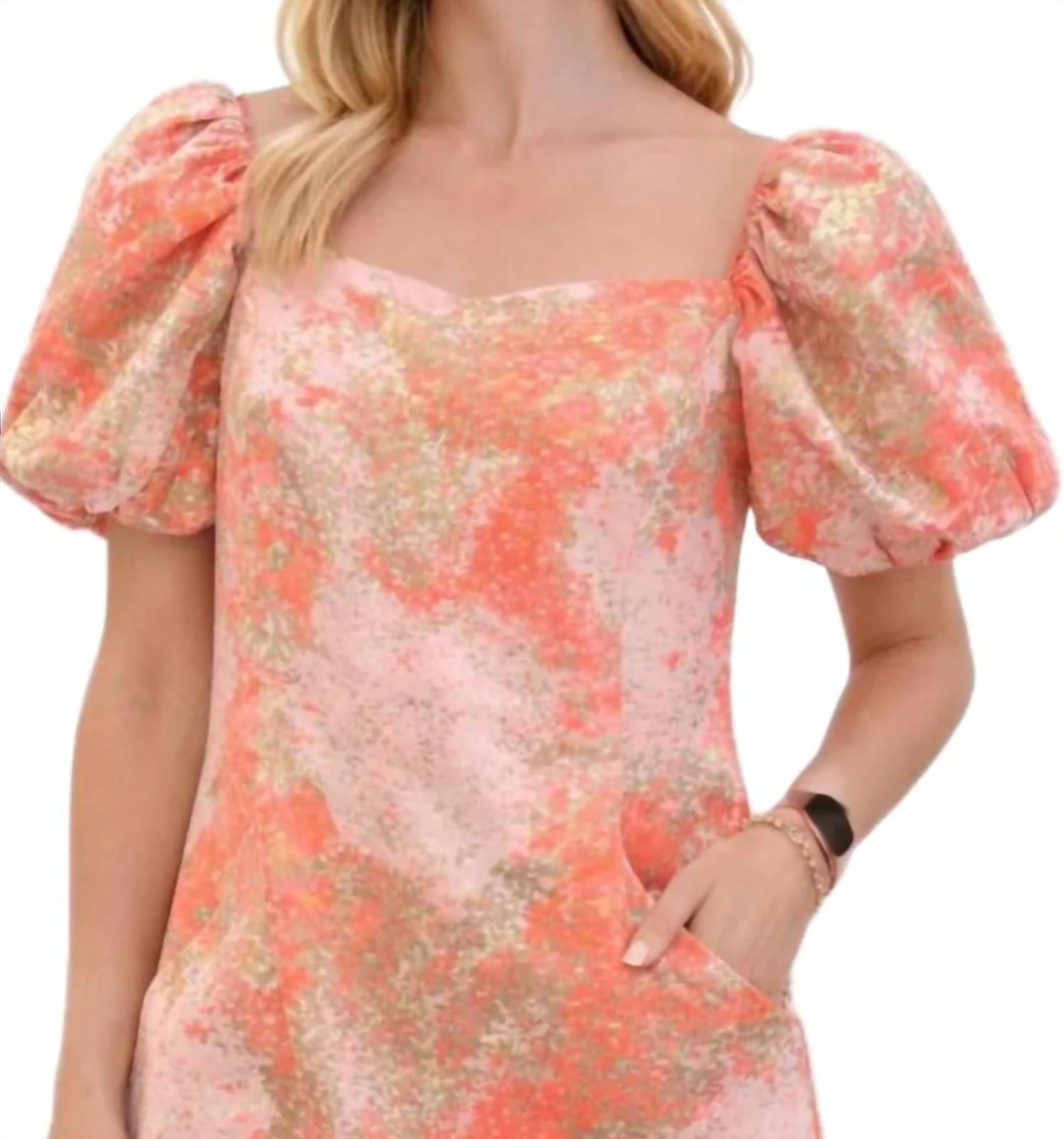 Jade - Puff Sleeve Mini Party Dress