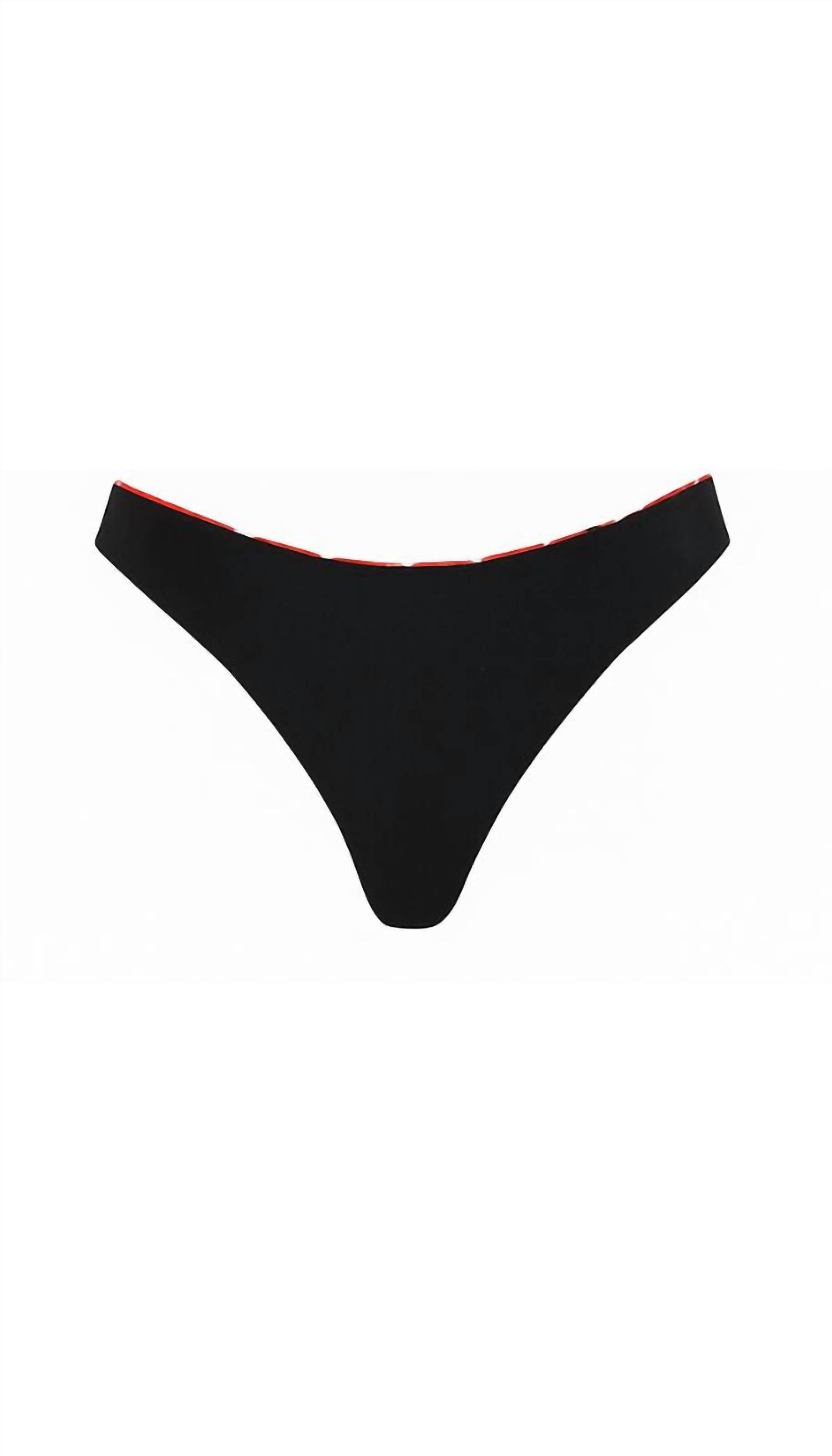 Voglia Swimwear Siobhann Reversible Bikini Bottoms in black multi - women's swimwear - alternate view
