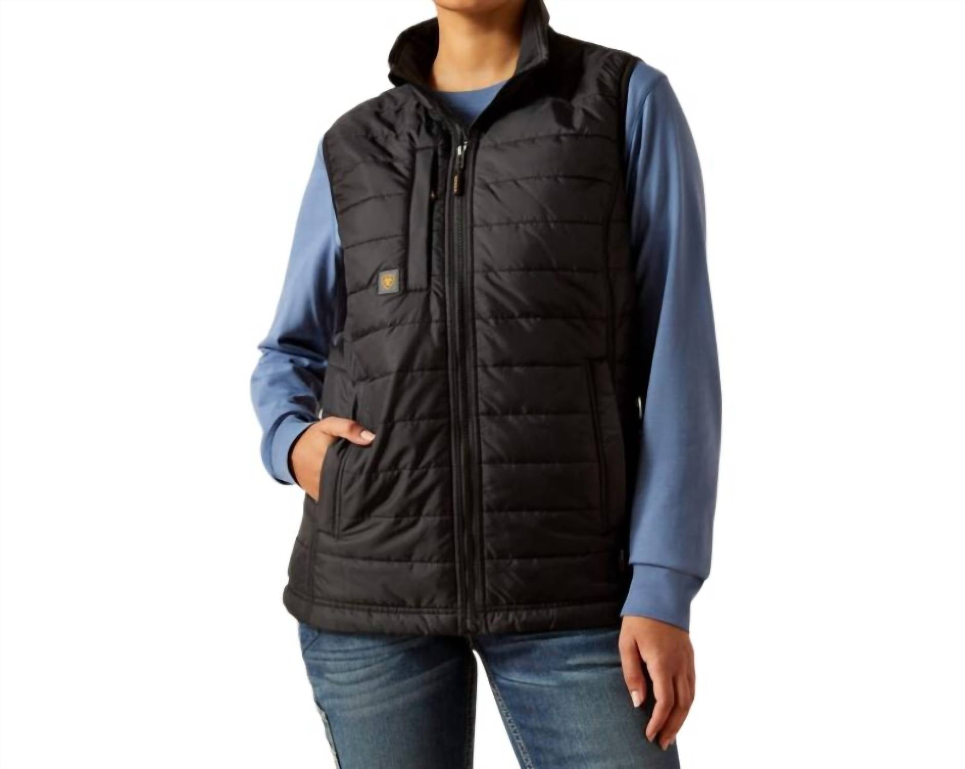 ARIAT Women's Cordura Ripstop Insulated Vest in black - women's jacket