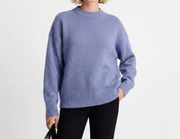 Madewell Charm Kritty Pullover Sweater in blue - women's sweater