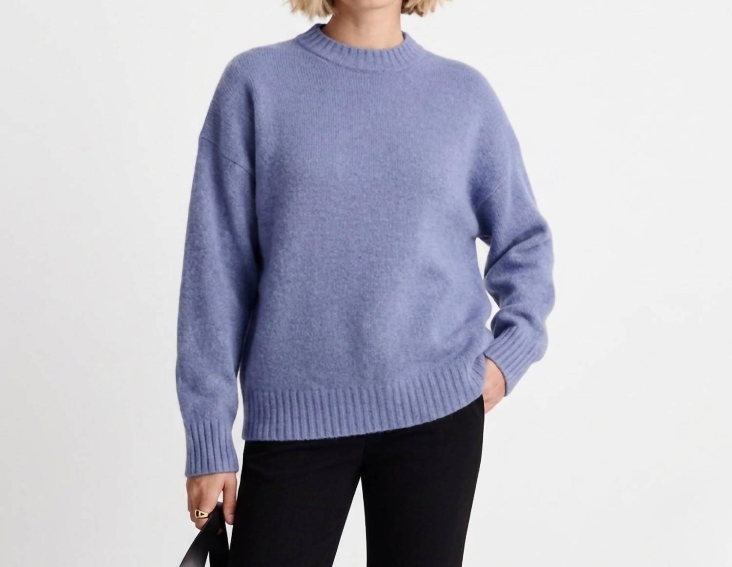 Madewell Charm Kritty Pullover Sweater in blue - women's sweater