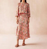 OMIKA Nalini Wrap Skirt in palmera spritz - women's skirt