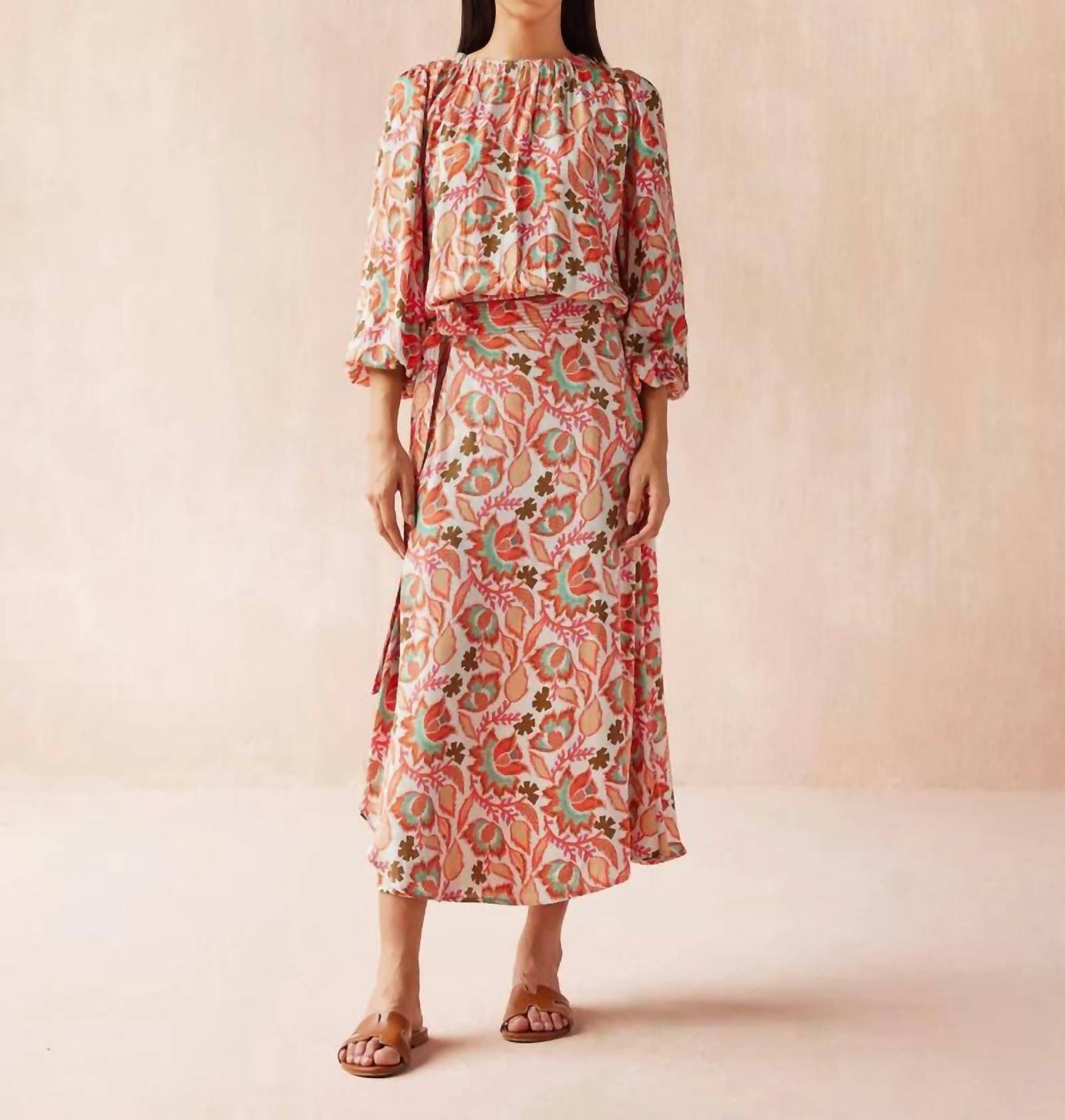 OMIKA Nalini Wrap Skirt in palmera spritz - women's skirt