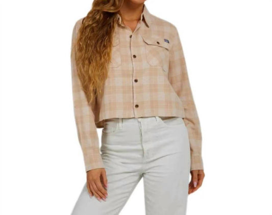 Salty Crew - Stay Golden Crop Flannel Shirt