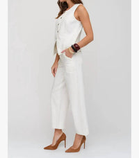 Oliver Logan - Button Front Denim Tailored Vest