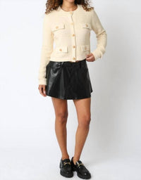 Olivaceous - Maci Knit Button Cardigan