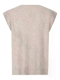 Absolut Cashmere Women's Miriam Sleeveless V-neck Sweater in chestnut - women's sweater - detail view