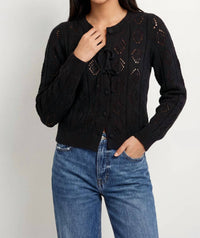 heartloom Joelle Sweater Cardigan in black - women's sweater - view 4