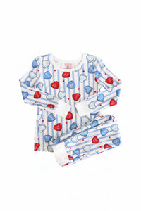 Caden Lane Sweet Like Candy Two Piece Pajama Set in blue - kids' sleepwear - view 5