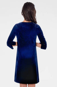 GRETCHEN SCOTT Cinch And Tie Mini Dress in navy - women's dress - alternate view