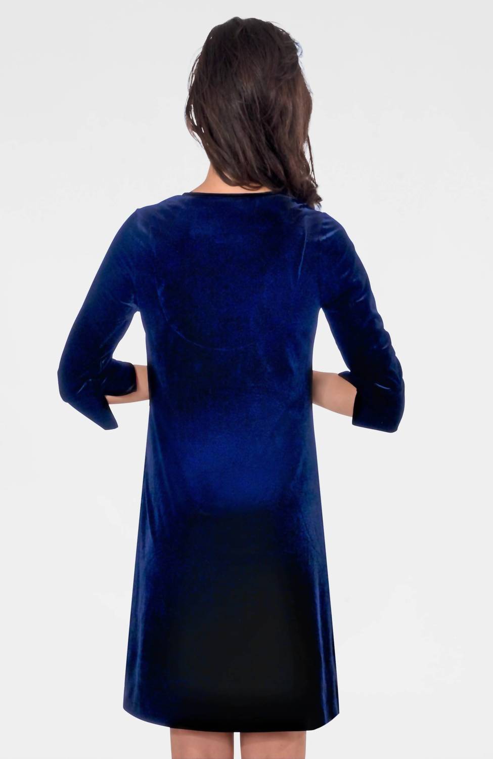 GRETCHEN SCOTT Cinch And Tie Mini Dress in navy - women's dress - alternate view