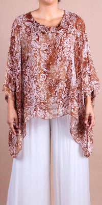 Gigi Moda - Seta Paisley Print Kaftan Top