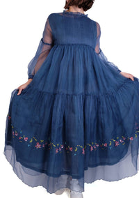 Eka Design Studio - Overlay Embroidered Tiered Dress