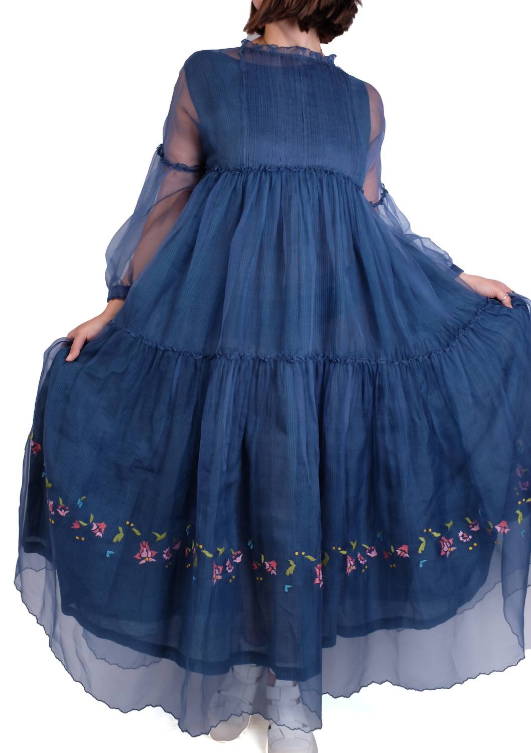 Eka Design Studio - Overlay Embroidered Tiered Dress