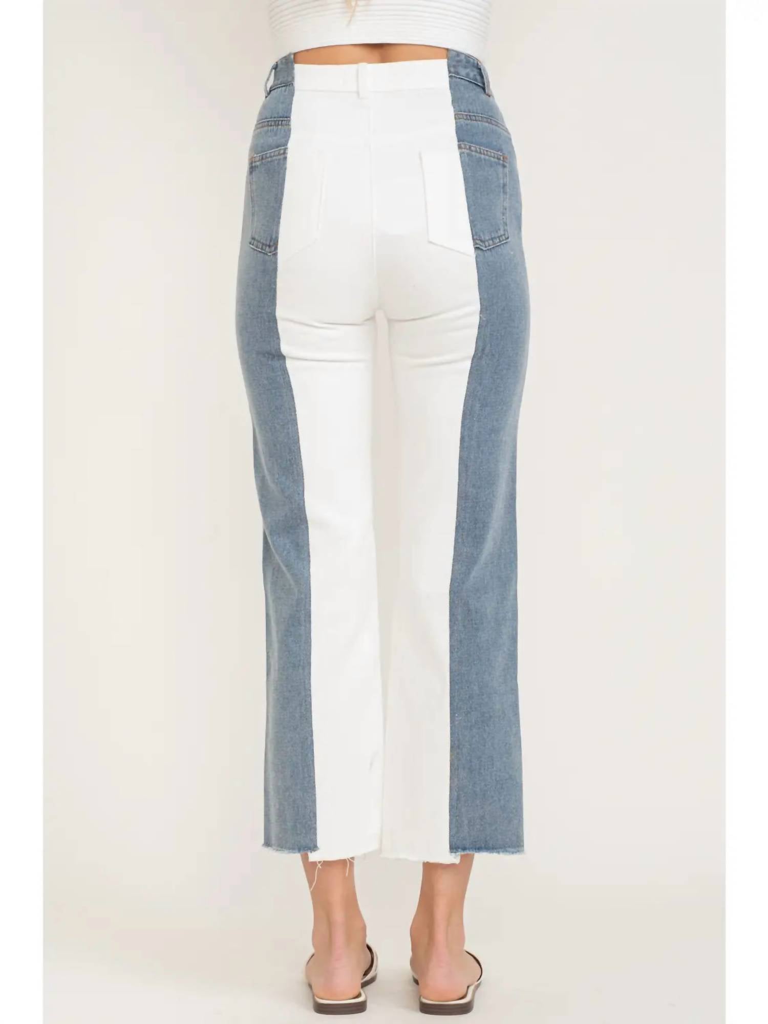 Cloud Ten - Split Tone Straight Jeans