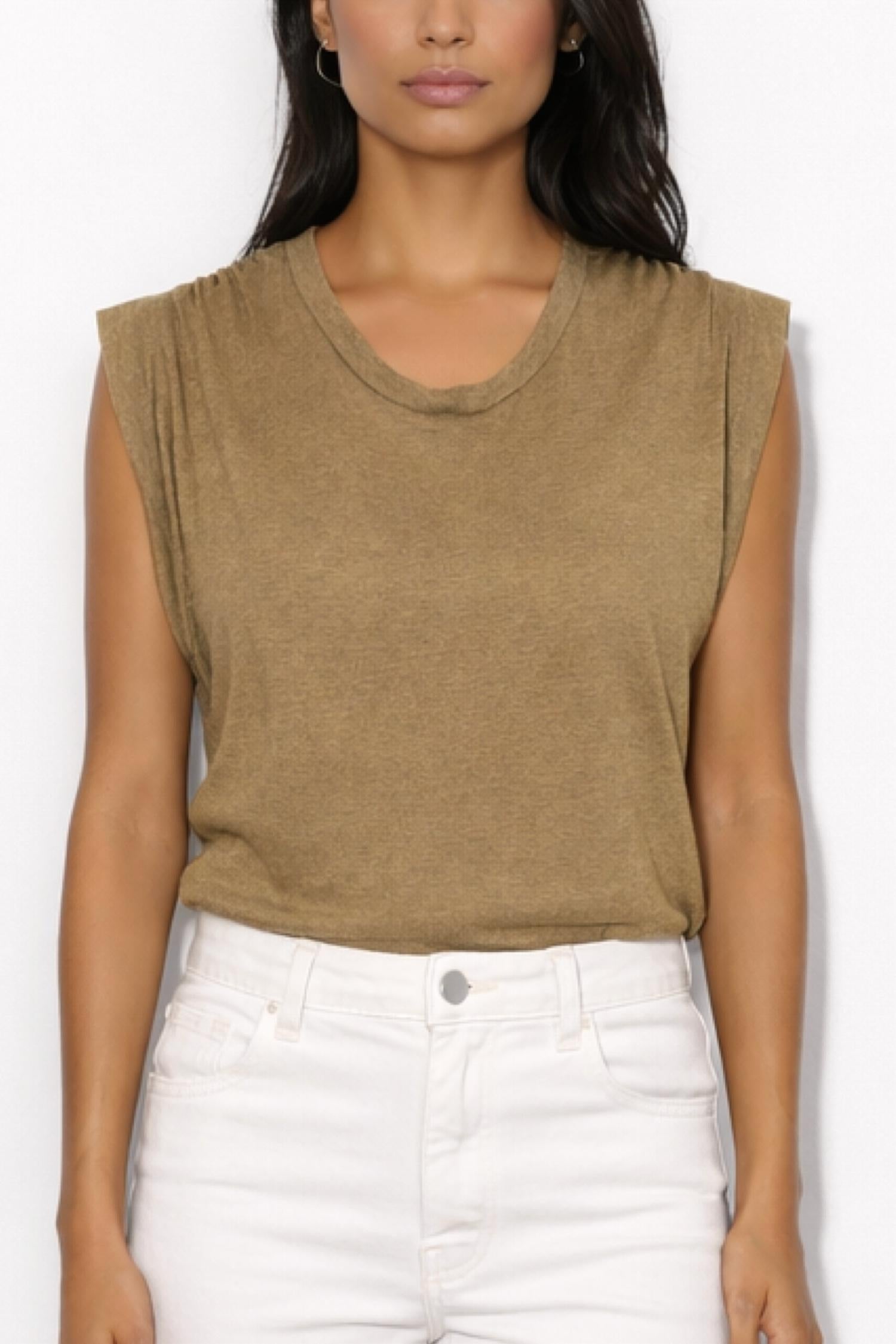 ISABEL MARANT Kotty Tee in khaki - women's blouse