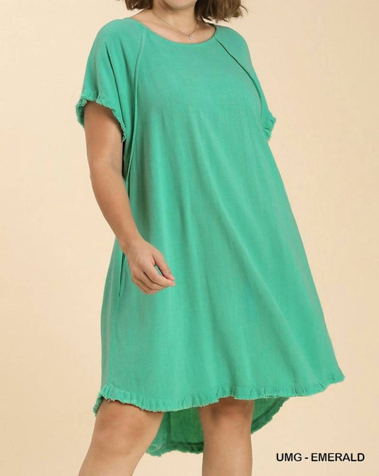 Umgee - Linen Fringe Dress - Plus