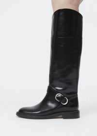 Rag & Bone Women's Hayden Riding Boot in black - women's shoe - detail view