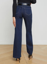 L'Agence Scottie High Rise Wide Leg Jean in koval - women's jeans - alternate view