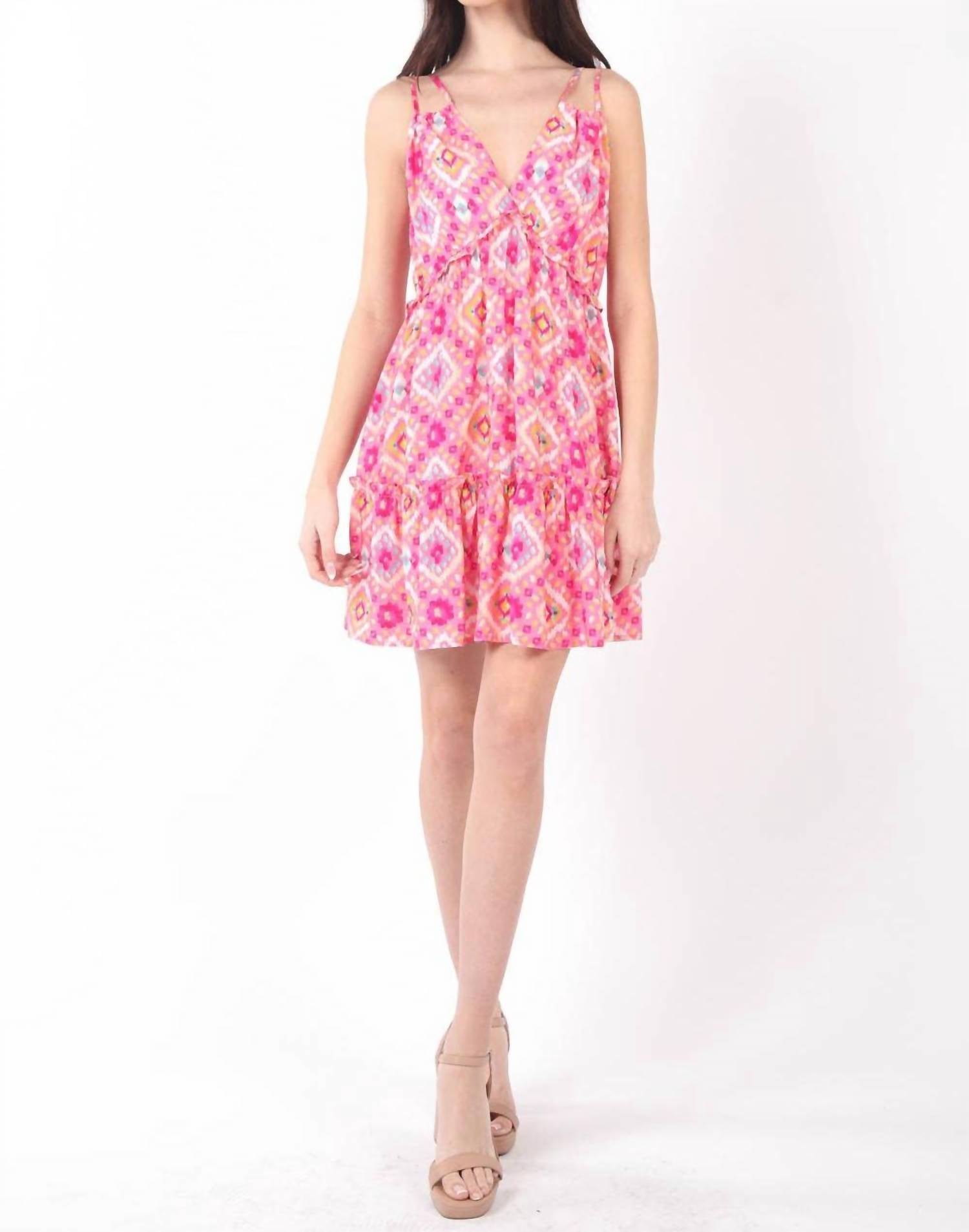 Very J - Such a Flirt Midi Printed Dress