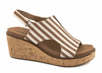 Corkys Footwear - Women's Stripped Carley Wedge Sandals