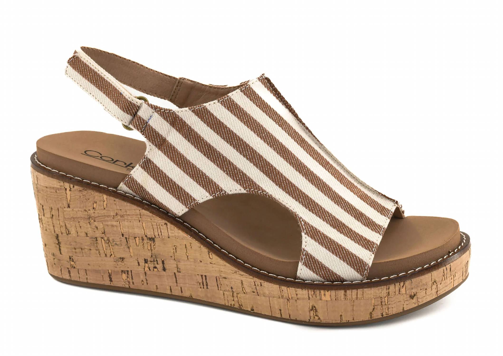 Corkys Footwear - Women's Stripped Carley Wedge Sandals