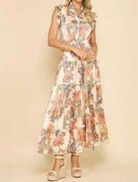 Pinch - Floral Print Tiered Maxi Dress