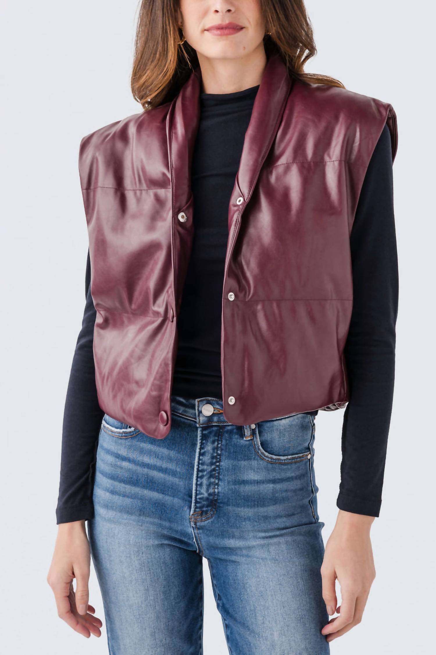 Elan - Faux Leather Vest