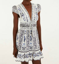 Farm Rio - FLOWERS ARCH MINI DRESS