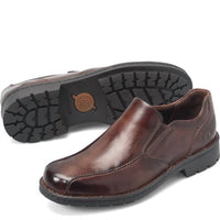 Born Men's Laken Slip On in brown bark - men's loafer