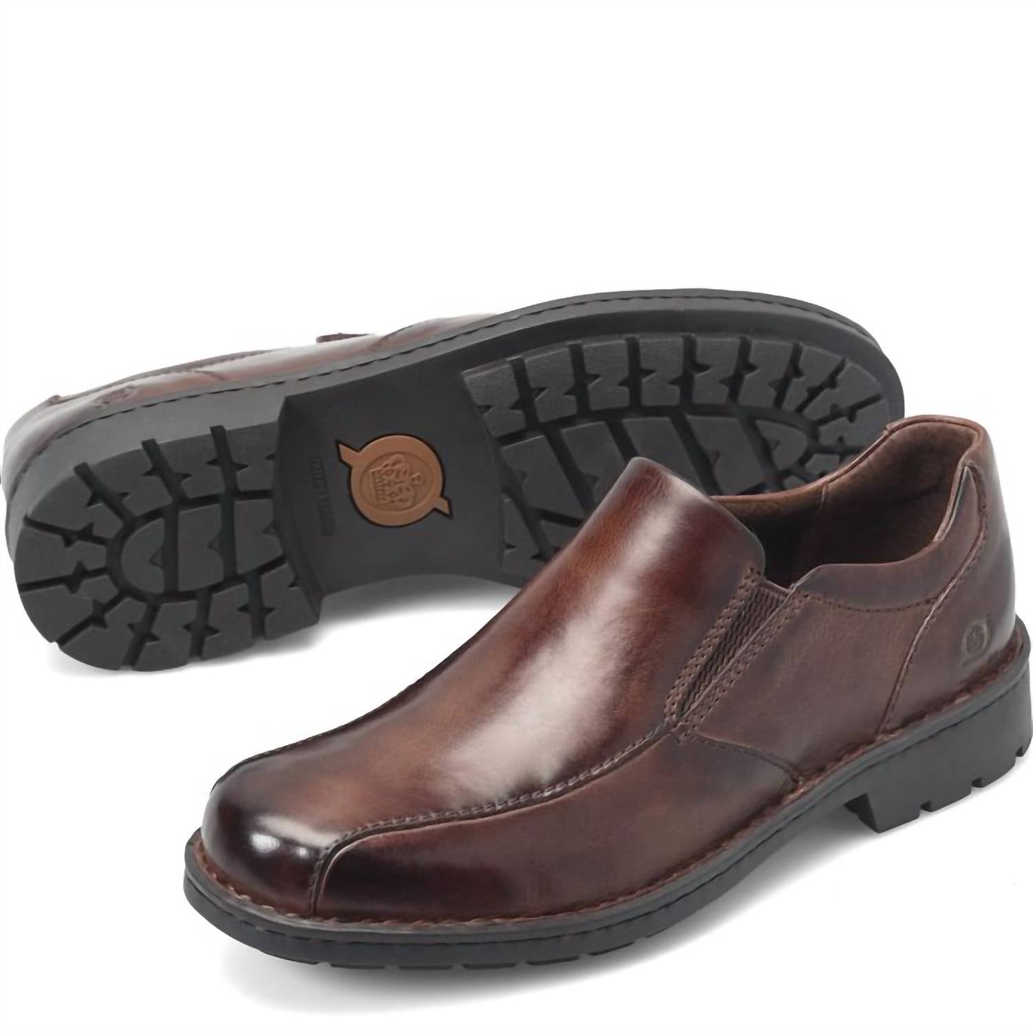Born Men's Laken Slip On in brown bark - men's loafer