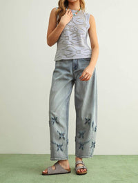Miou Muse - Floral Knitted Sleeveless Top