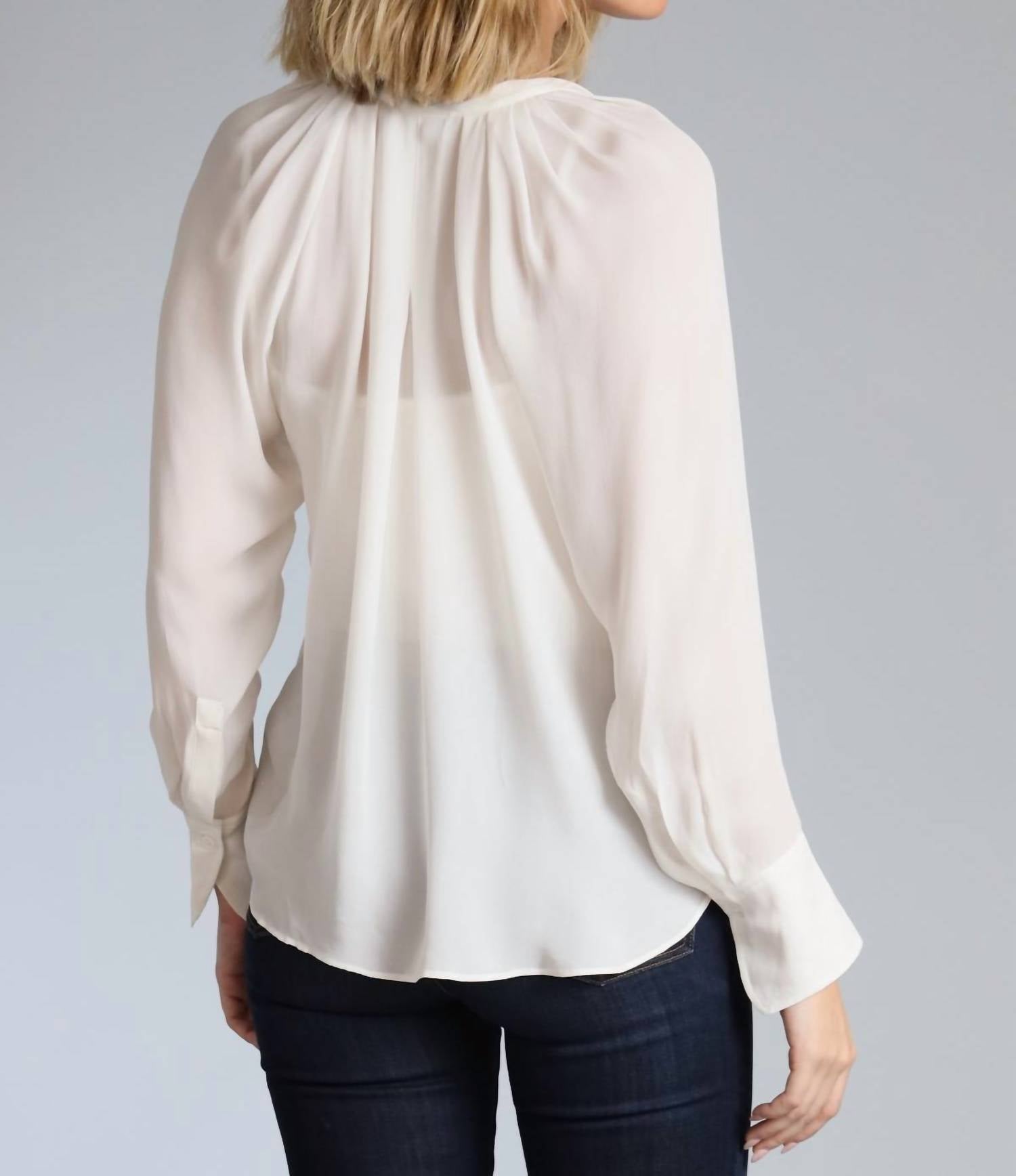 Lola & Sophie - Women's Tie Neck Blouse