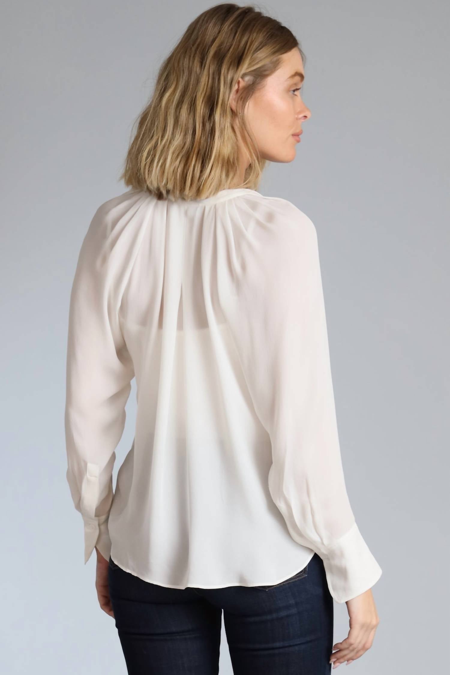 Lola & Sophie - Women's Tie Neck Blouse
