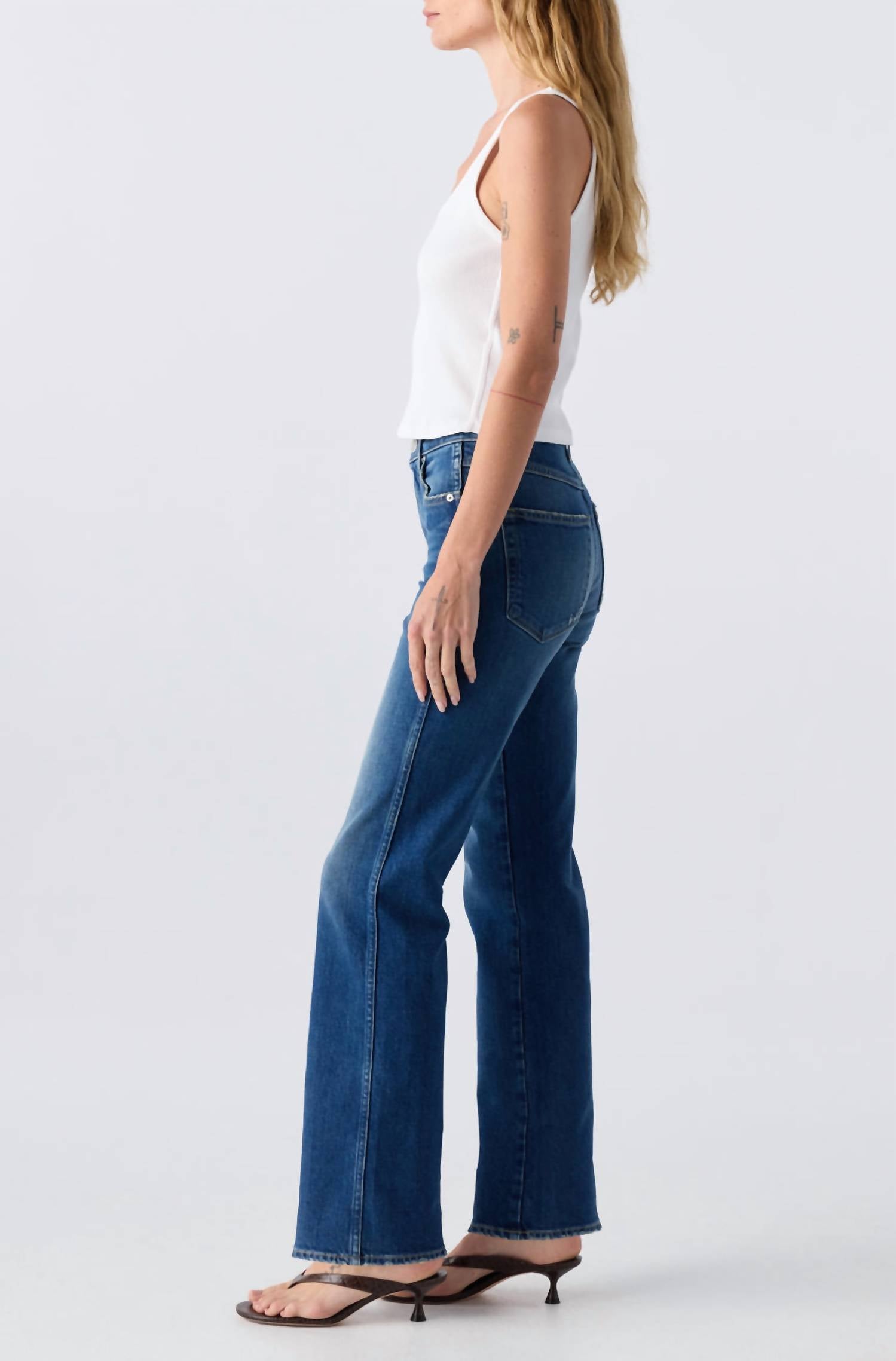 AMO Rosa Mini Bootcut Jeans in lush - women's jeans - view 4