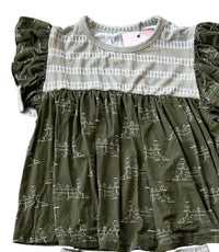 Laree + Co. - Girl's Thomas Trains Bamboo Flutter and Short Set