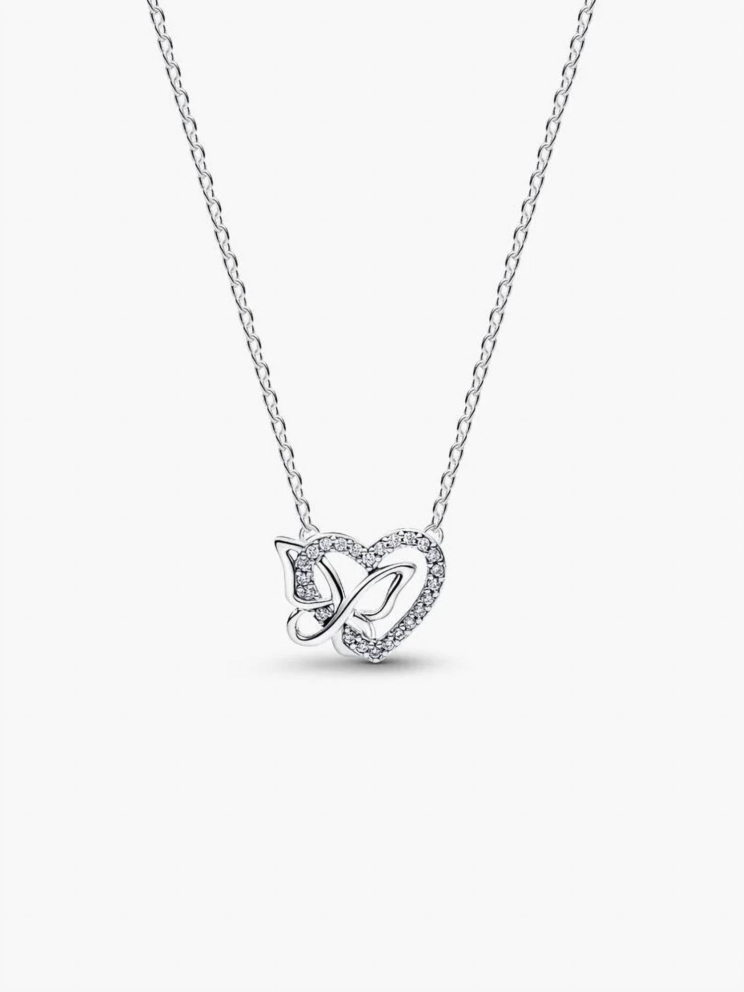 Pandora - Entwined Heart & Butterfly Pendant Necklace