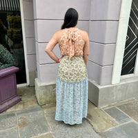 Kori - Soft Printed Halter Maxi Dress