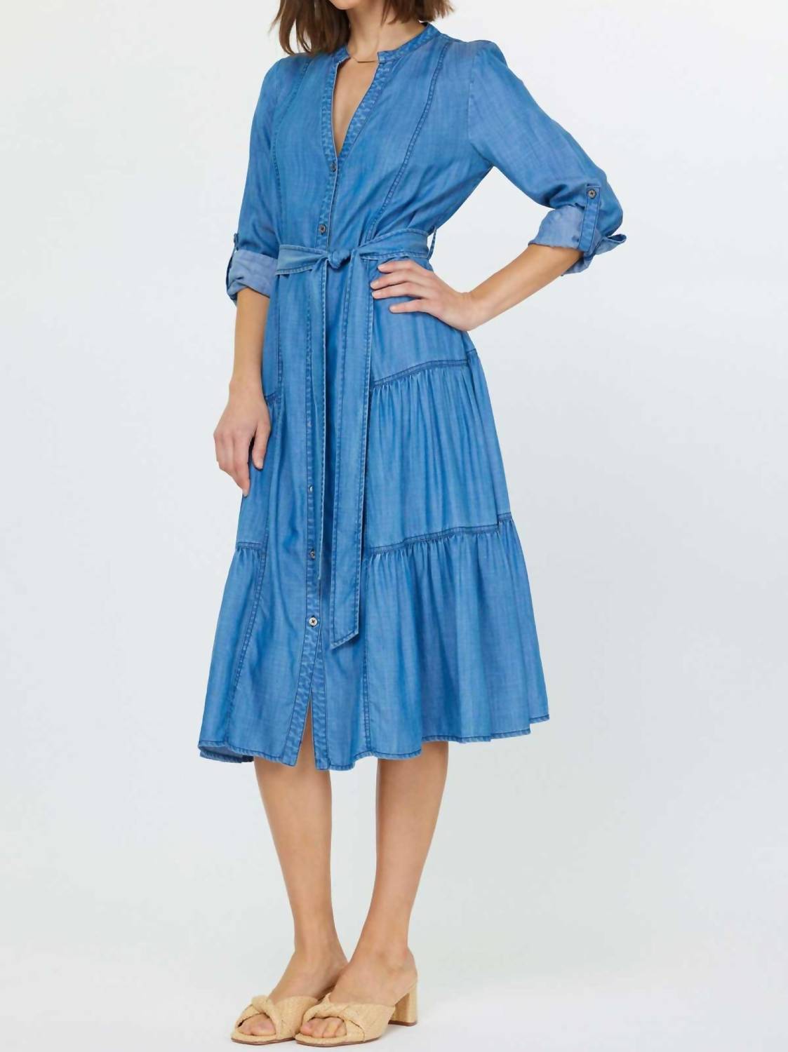 Current Air - Jolen Button Down Midi Dress