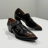 ALL BLACK Women's Monk Loafers in coffee - women's flats - view 5