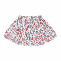 Minnow - Kid's Feathered Floral Paperbag Skirt