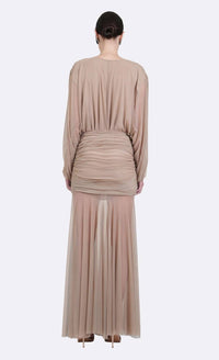 Nonchalant Label - Luca Ruched Mesh Maxi Skirt