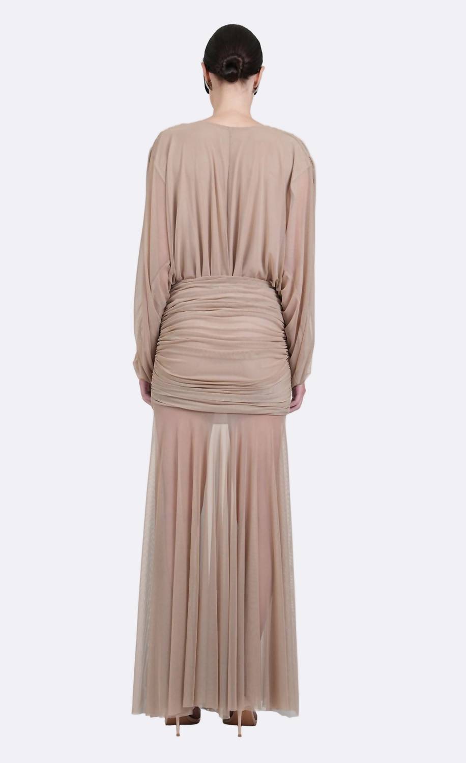 Nonchalant Label - Luca Ruched Mesh Maxi Skirt