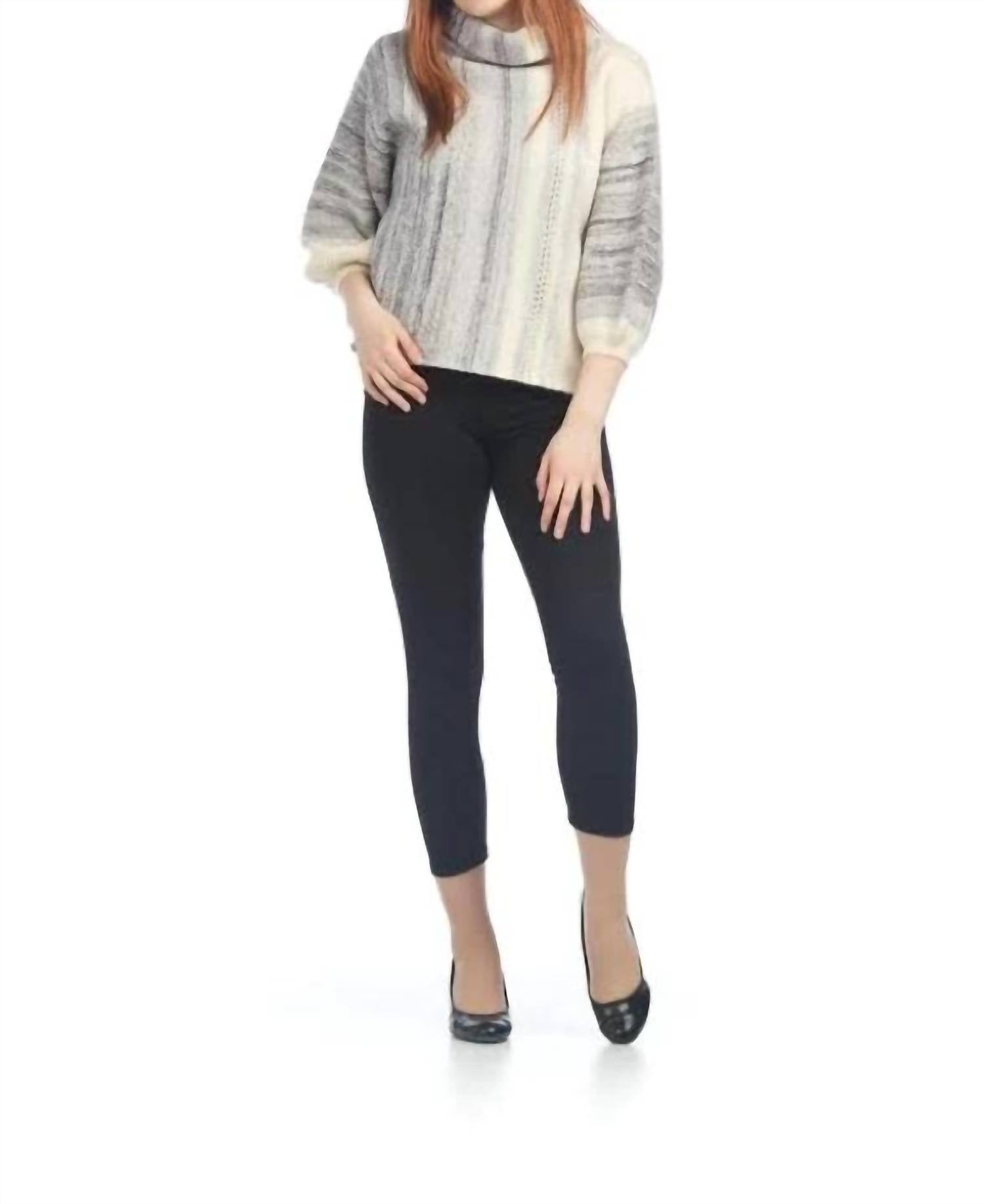 Papillon - Oversized Cowl Neck Sweater With Balloon Sleeves