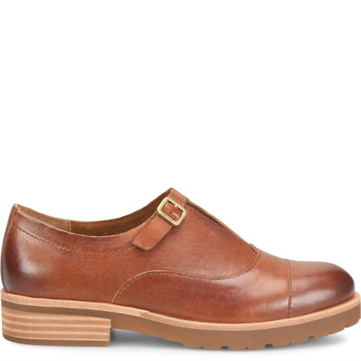 KORK-EASE Women's Cloetta Monk Strap Loafer in tan - women's flats